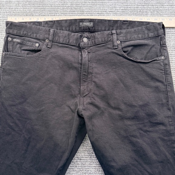 Polo Ralph Lauren Varick Slim Straight Leg Jeans Men's Size 42x32 Black Denim - Picture 7 of 8